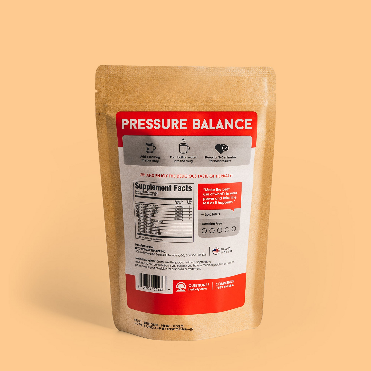 BOXAST Pressure Balance Functional Tea